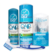 OAP Cleaner Essentials Kit | 100mL + 44.3mL Foam with Free Denture Brush & Travel Pack (10 Count)